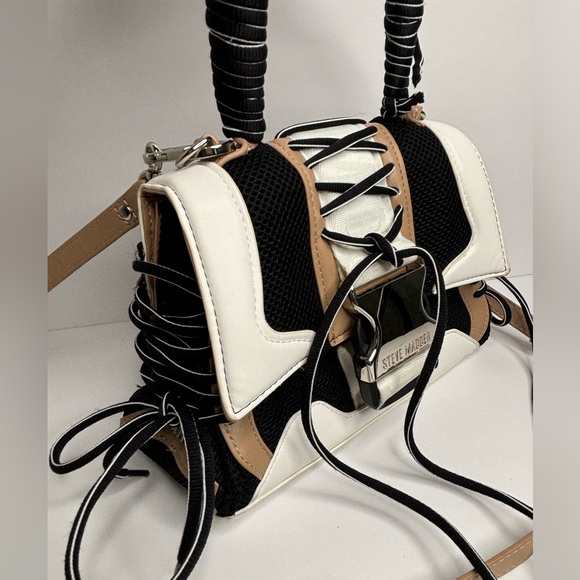 Steve Madden Diego bag and sneakers  set sz 8.5, black and brown bag and shoes - Picture 5 of 16